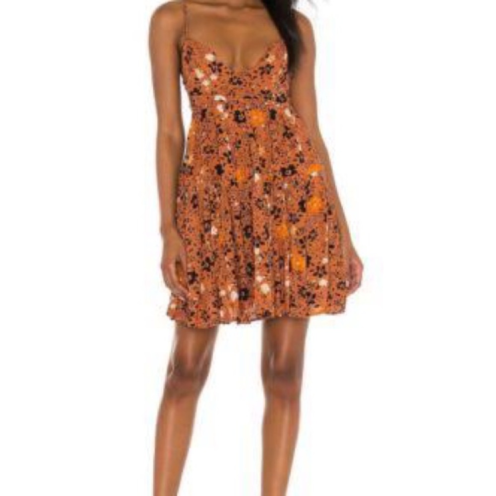 Floral Orange Dress